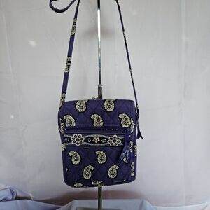 Purple Paisley Crossbody Bag